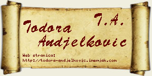 Todora Anđelković vizit kartica